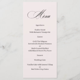 Formal Elegant Calligraphy Menu Meny