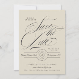 Formal Elegant Calligraphy Wedding Website Photo Spara Datumet