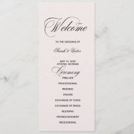 Formal Elegant double side program card 