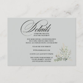 Formal Elegant Enclosure Card Details Tilläggskort