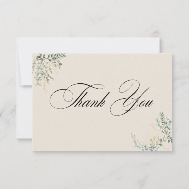 Formal Elegant Thank You Card Tack Kort (Framsida)
