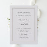 Formal Modern Classic Elevated Frame Ivory Wedding Inbjudningar<br><div class="desc">Set the tone for your celebration with timeless sophistication using this Elevated Wedding Invitation, featuring a refined double frame design for a graceful, structured look. The soft ivory background and subtle watercolor paper texture evoke quiet luxury — a perfect blend of traditional elegance and modern simplicity. Beautifully balanced classic typography...</div>