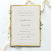 Formal Modern Classic Elevated Golden Ecru Wedding