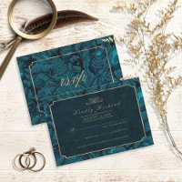 Formal Paisley Mörk Teal ID767