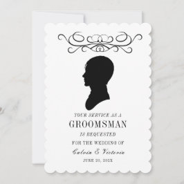 Formal Victorian Groomsman Inbjudningar
