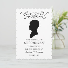 Formal Victorian Groomsman Inbjudningar