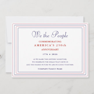 Formal We the People America 250 Semiquincentennia Julkort
