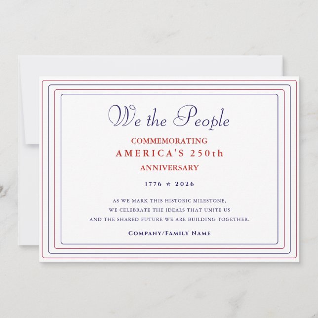 Formal We the People America 250 Semiquincentennia Julkort (Framsida)