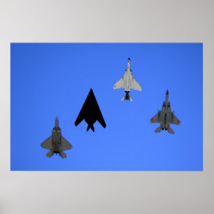 Formalisering av luft-styrkan Fighter Jet Poster