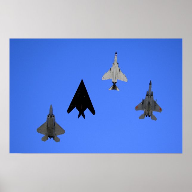 Formalisering av luft-styrkan Fighter Jet Poster (Framsidan)