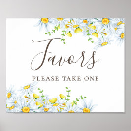 Förmån. Akvarell tusenskönor. Landlig blomsterbröl Poster