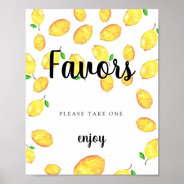 Förmån Tecken Citron Bröllopsfest Huvudsqueeze  Poster (Framsidan)