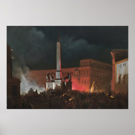 Förmånen för påven Pius IX från Quirinale Poster