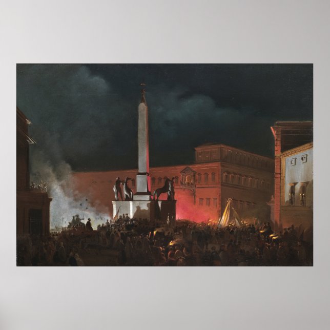 Förmånen för påven Pius IX från Quirinale Poster (Framsidan)