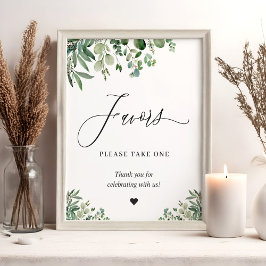 Förmånligheter Vänligen ta en Grönt Eukalyptusblad Poster