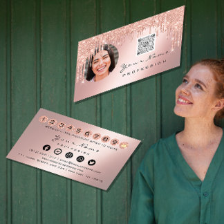 Förmånskort 10 Slår Krona QR Logotyp Photo Silver Visitkort