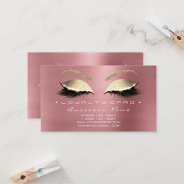 Förmånskort 6 Beauty Lash Ro Rosa Guld Bean Lojalitetskort