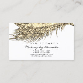 Förmånskort 6 Beauty Salon Lash Black White Guld Lojalitetskort