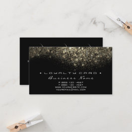 Förmånskort 6 Beauty Salon Lash Guld Glitter Lojalitetskort