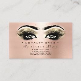 Förmånskort 6 Beauty Salon Lash Ro Guld Lojalitetskort