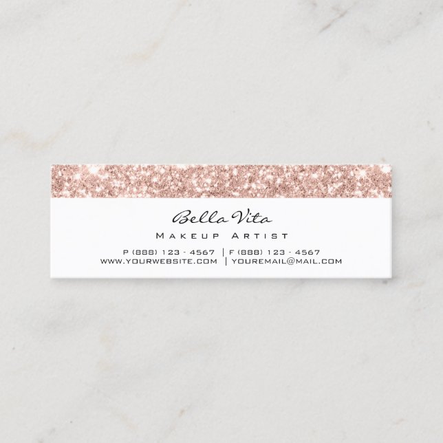 Förmånskort 6 Slår Makeup Vit ros Blue Spark Lojalitetskort (Framsida)