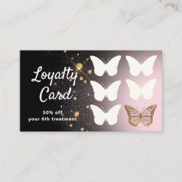 förmånskort faux glitter-fjäterfly visitkort