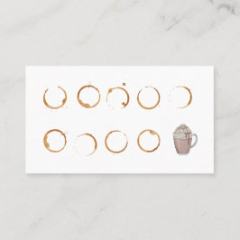 Förmånskort för Affärskort av kaffebutik Visitkort