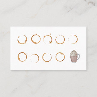 Förmånskort för Affärskort av kaffebutik Visitkort