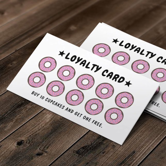 Förmånskort för betalkort för Donut-bakeri Lojalitetskort (Skapare uppladdad)