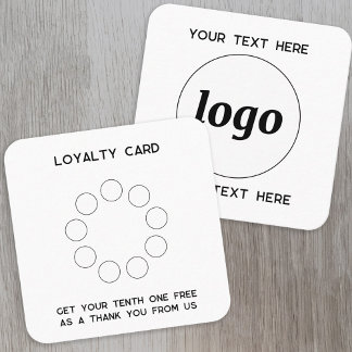 Förmånskort för enkel Logotyp och textbefordran Fyrkantigt Visitkort