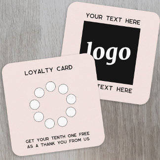 Förmånskort för enkel Logotyp och textbefordran Fyrkantigt Visitkort