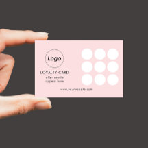 Förmånskort för enkel Rosa Logotyp