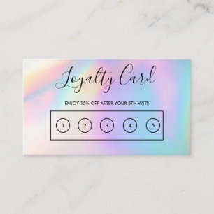 Förmånskort för Faux Pastel HoloGraph Anpassningsb Visitkort