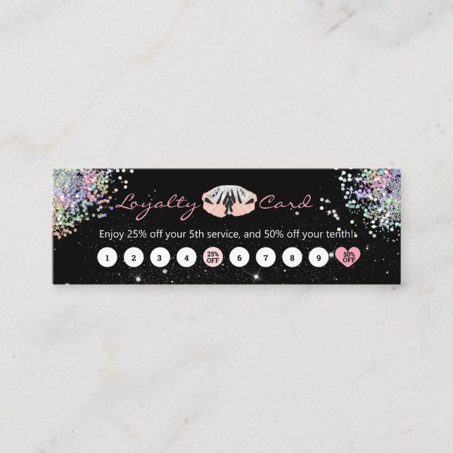 Förmånskort för kundrabatt för designtjänsten nage lojalitetskort (Framsida)