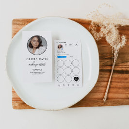 Förmånskort för QR-kod för Instagram Light Themme Visitkort