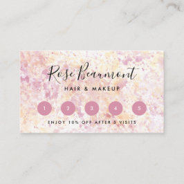 Förmånskort för vattenfärgsskript i Modern Rosa Gu Visitkort