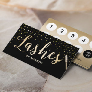 Förmånskort   Lash Makeup Artist Black & Guld Lojalitetskort