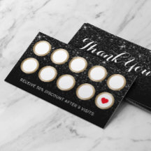 Förmånskort | Modern Black Glitter Beauty Salon