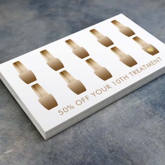 Förmånskort | Nail Salon Makeup Artist Manicurist Lojalitetskort (Skapare uppladdad)