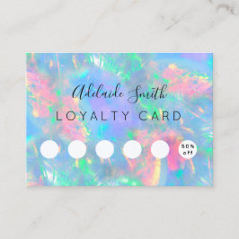 förmånskort, opal gemstone-effekt visitkort