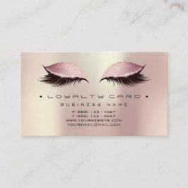 Förmånskortets skönhetssalon makeup Powder Ro Rosa Lojalitetskort