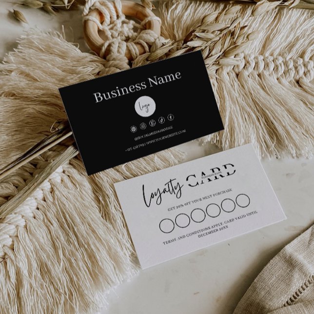 Förmånskortsmall,Modern kundförmånskort Lojalitetskort (Loyalty Card Template,Modern Customer Loyalty Card)