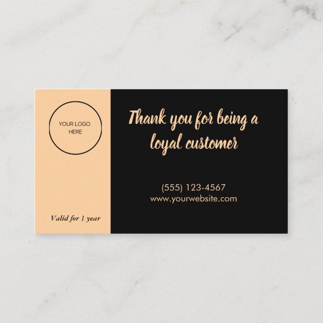 Förmånskortsstrategi för kundkvarhållning visitkort (Baksida)