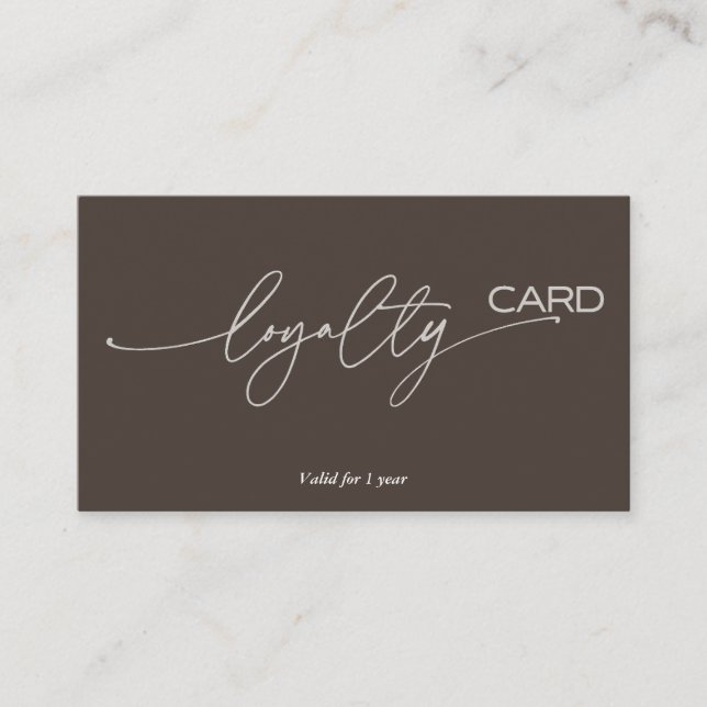 Förmånskortsstrategi för kundkvarhållning visitkort (Framsida)