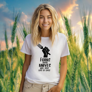 Formar över Knivar, Vegan Activism T Shirt