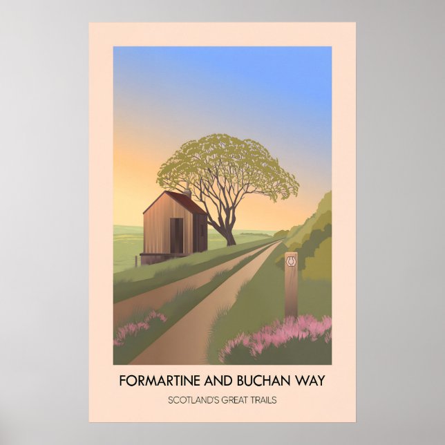 Formartine and Buchan Way Skottlands stora stigar Poster (Framsidan)