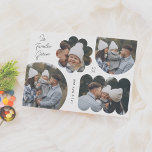 Formas Divertidas | Collage de Navidad 5 Fotos Julkort<br><div class="desc">5.10.2005.5.2005 El frente presenta cuatro fotos en formas divertidas, hay un círculo, un arco, una flor y un rectángulo ondulado. El nombre de su familia aparece en una caligrafía en la esquina superior izquierda, mientras que la frase ’Feliz Navidad’ (u otro saludo personalizado) le da un toque original al estar...</div>