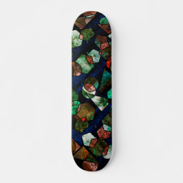 Formas geométricas oegentares e textura deformada mini skateboard bräda 18,5 cm