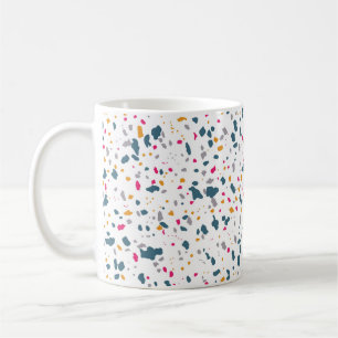 Formas modernas azules y rosas kaffemugg