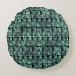 Formas retangulares na cor verde e manchas escuras rund kudde